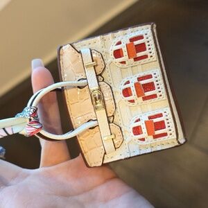 Mini Birkin Bag Charm - Beige